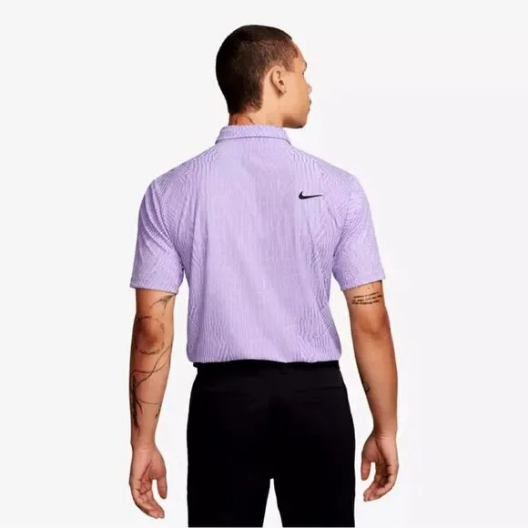 Nike Dri-Fit ADV Tour Purple Textured Polo Golf Shirt